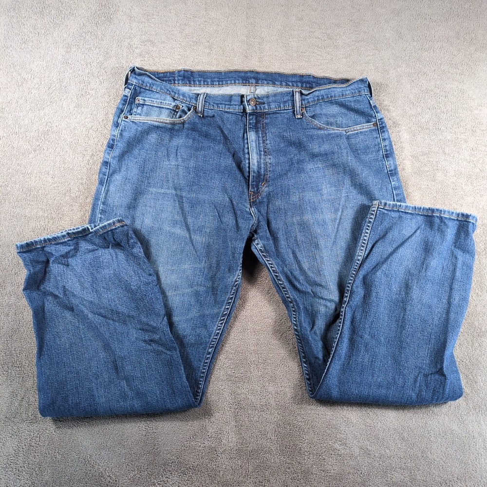 Levi's 505 Jeans Mens 40X32 Blue‎ Denim Cotton Stretch Medium Wash Straight Leg